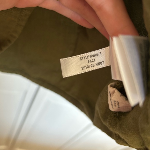 Madewell Olive Green Spring Mini Dress (L) - Picture 11 of 11